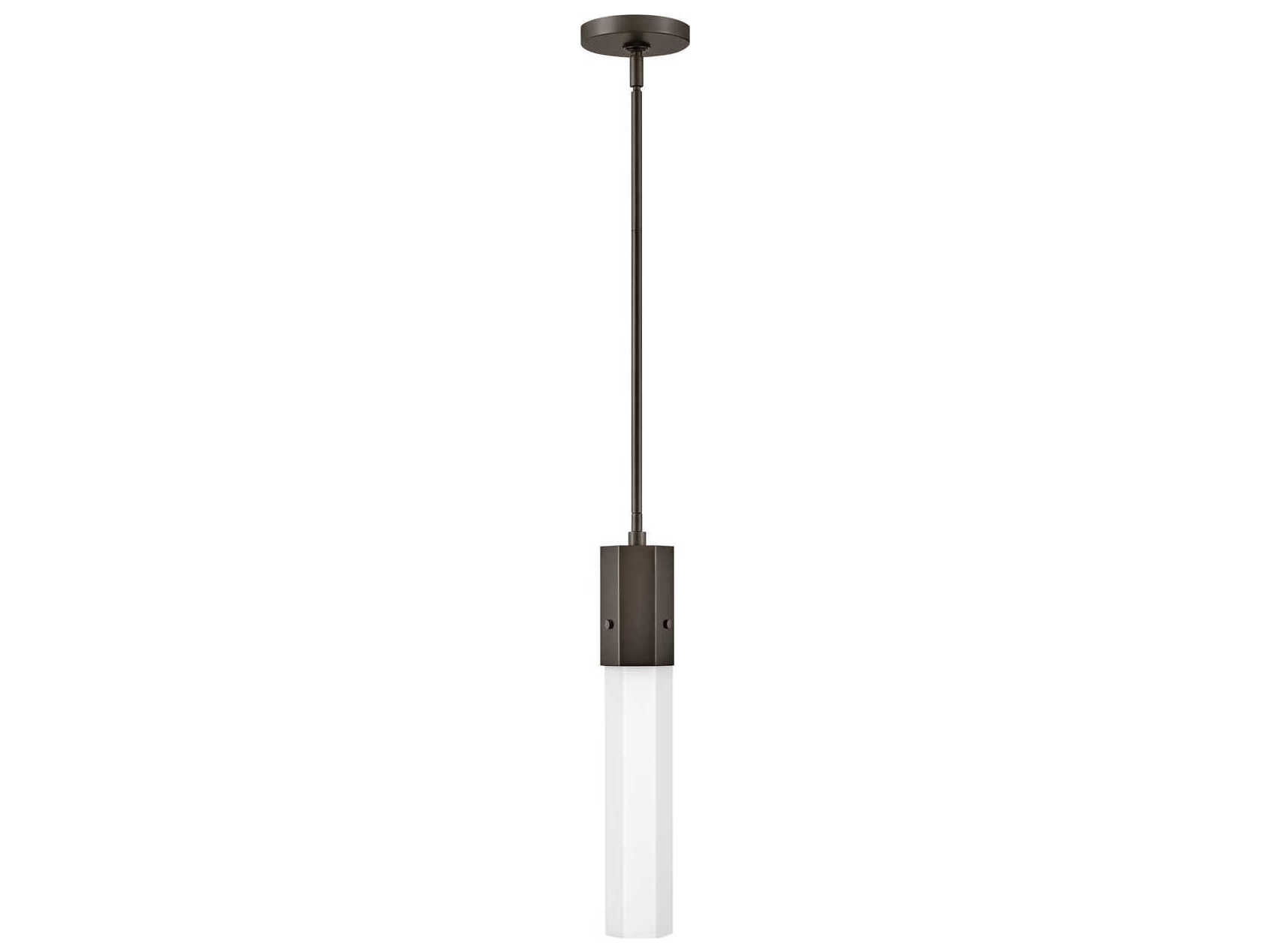 Hinkley Facet 1-Light Black Oxide Glass LED Linear Mini Pendant