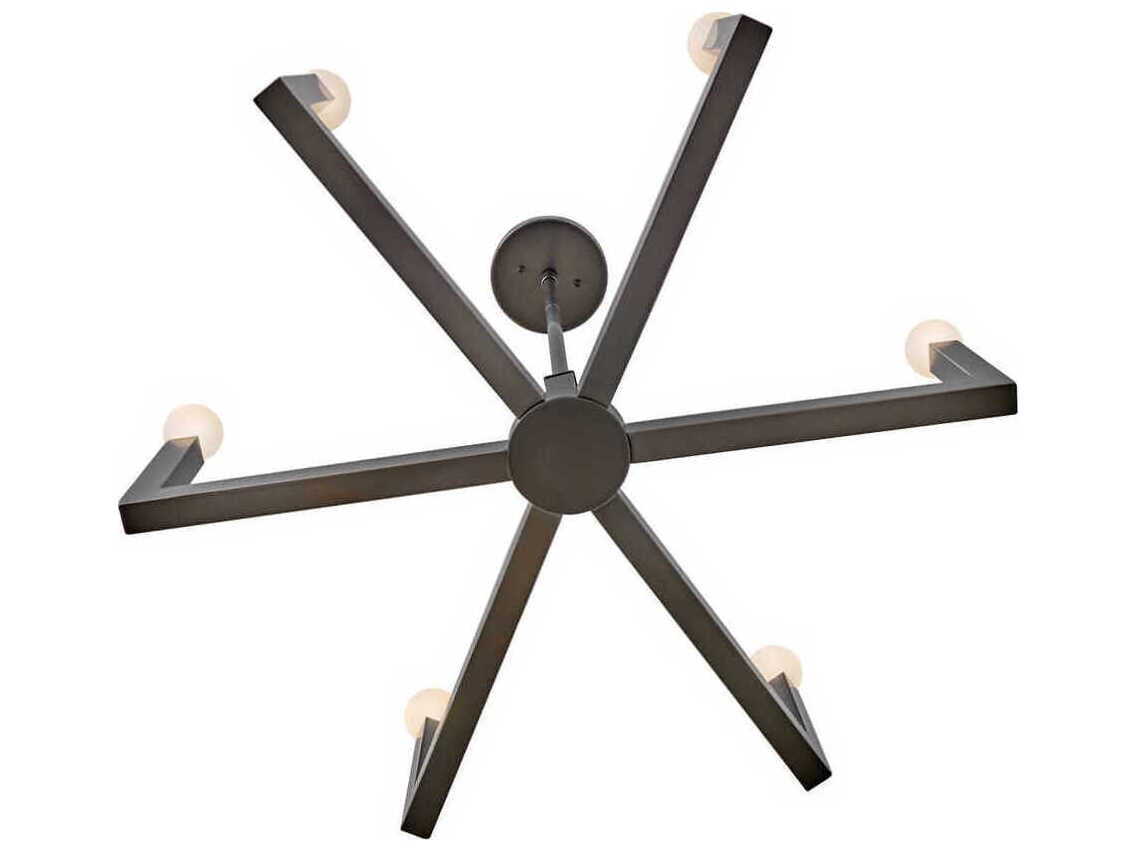 Hinkley Ezra 6-Light Black Oxide Candelabra Chandelier