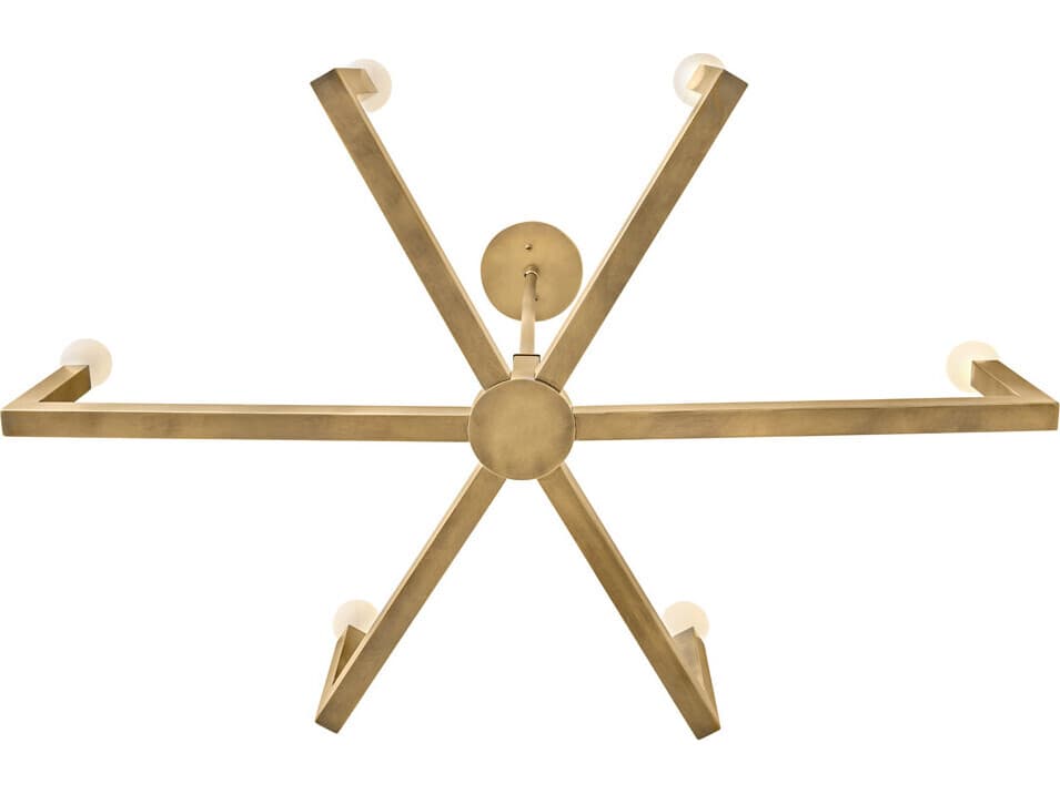 Hinkley Ezra 6-Light Heritage Brass Candelabra Chandelier