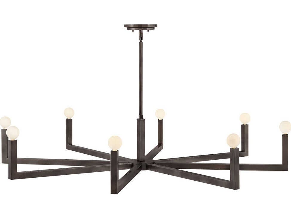 Hinkley Ezra 8-Light Black Oxide Candelabra Chandelier
