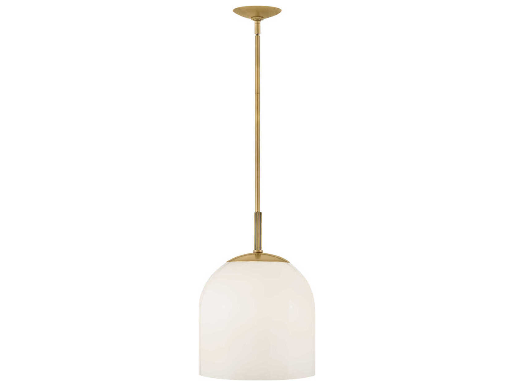 Hinkley Willa 1-Light Heritage Brass Glass Dome Pendant