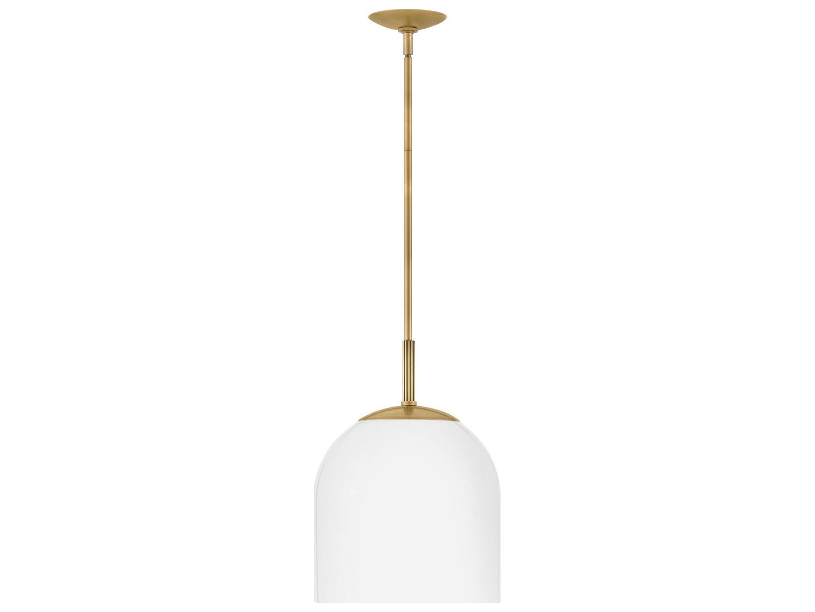 Hinkley Willa 1-Light Heritage Brass Glass Dome Pendant