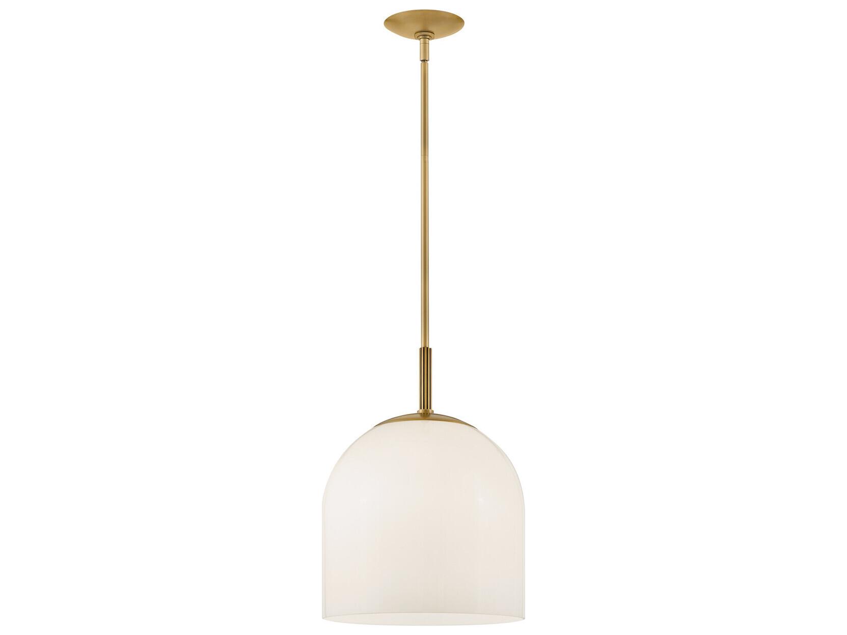 Hinkley Willa 1-Light Heritage Brass Glass Dome Pendant