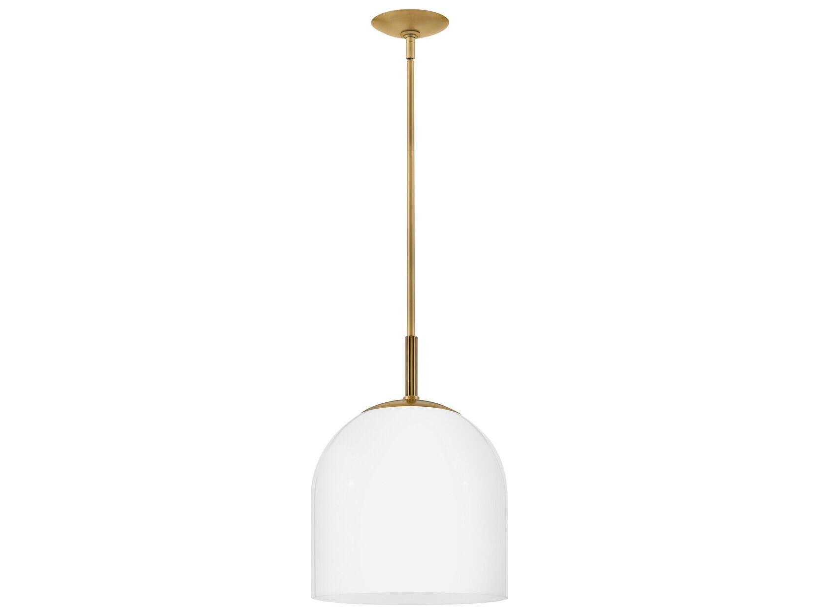 Hinkley Willa 1-Light Heritage Brass Glass Dome Pendant
