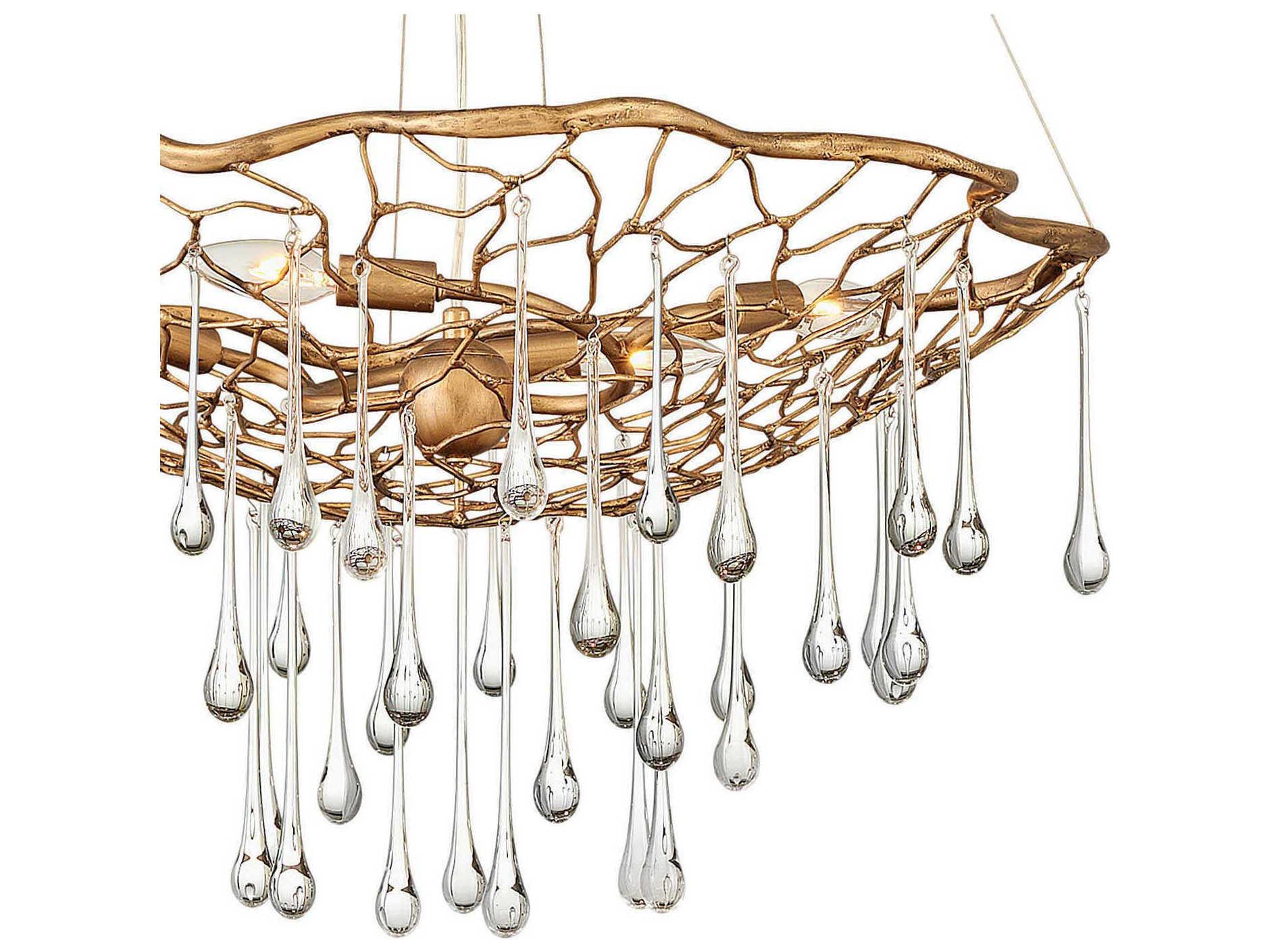 Hinkley Lisa Mcdennon 4-Light Burnished Gold Glass Pendant