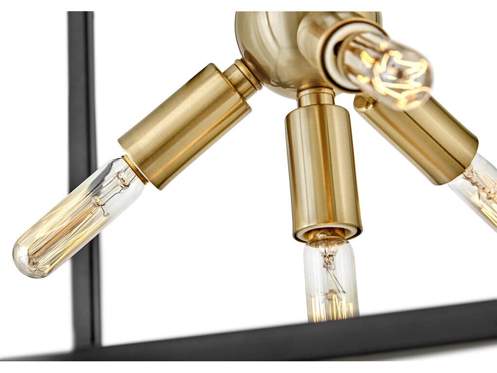 Hinkley Aros 7-Light Black Warm Brass Sputnik Pendant