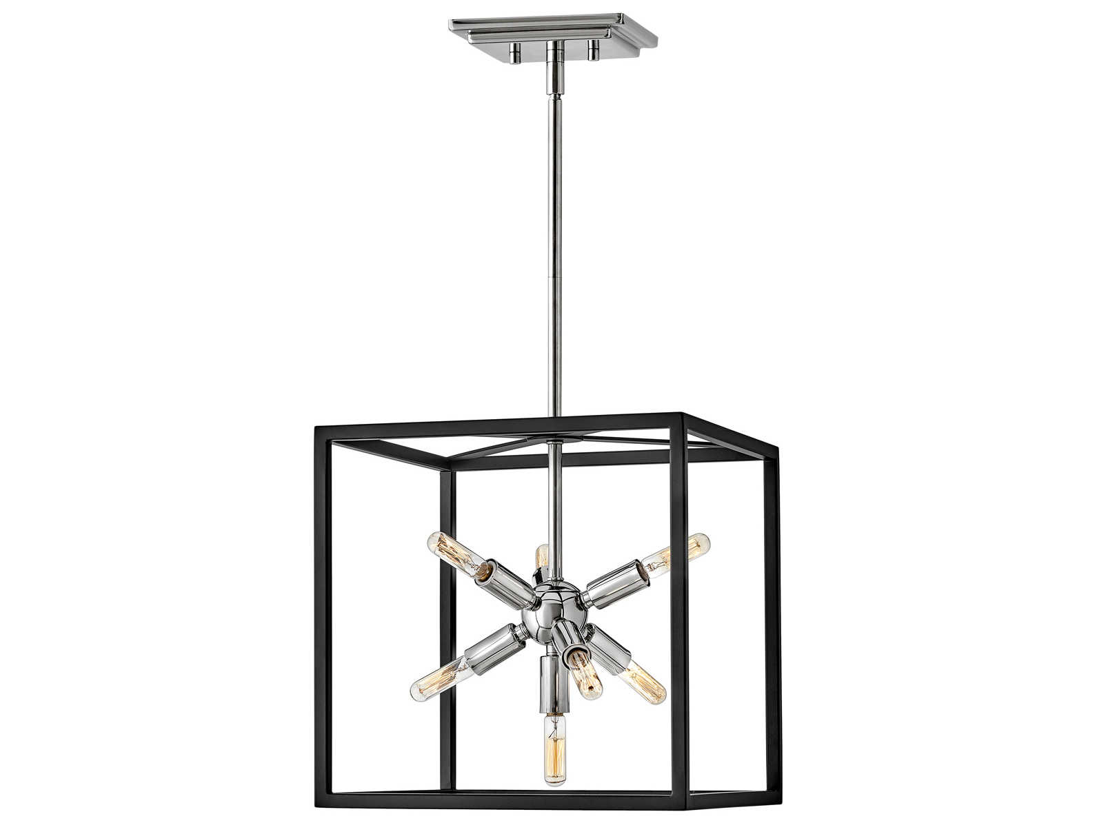 Hinkley Aros 7-Light Black Polished Nickel Sputnik Pendant