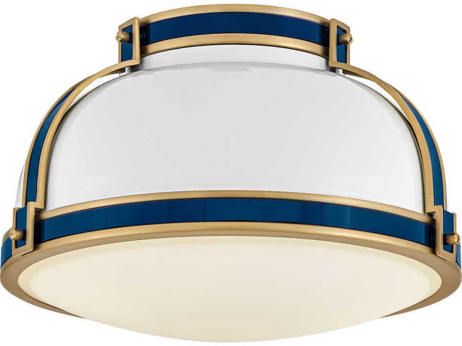Hinkley Barton 2-Light White Dome Flush Mount