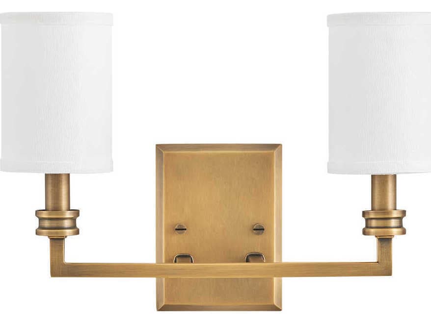 Hinkley Moore 2-Light Heritage Brass Vanity Light