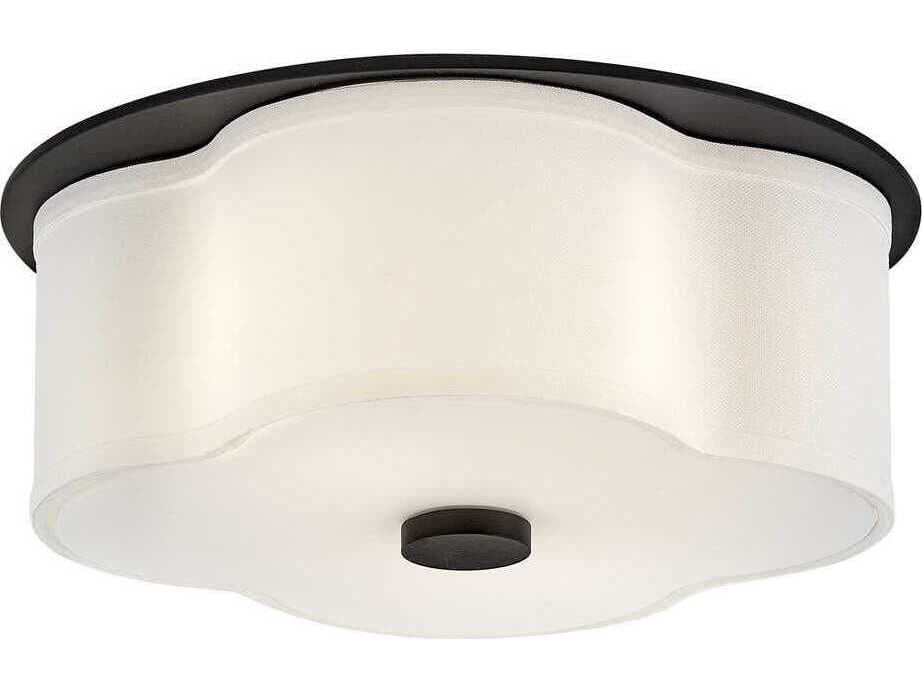 Hinkley Delaney 2-Light Black Geometric Flush Mount