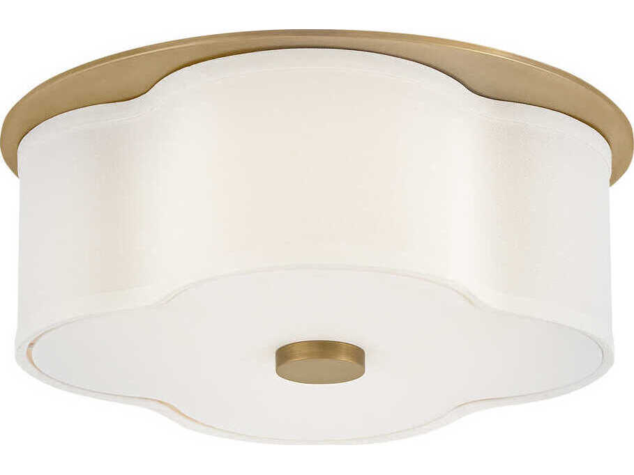 Hinkley Delaney 2-Light Heritage Brass Geometric Flush Mount