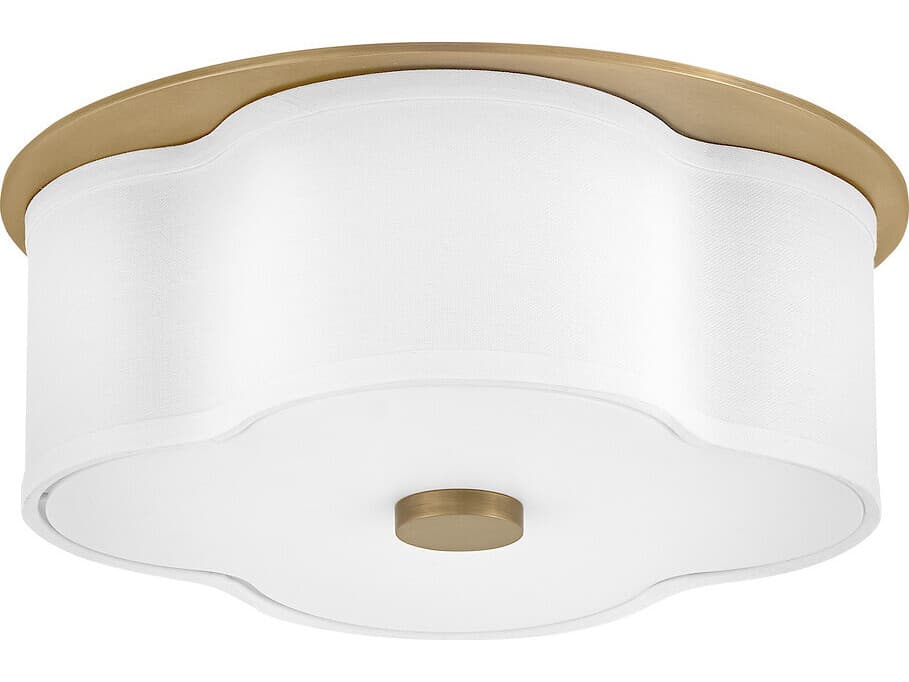 Hinkley Delaney 2-Light Heritage Brass Geometric Flush Mount