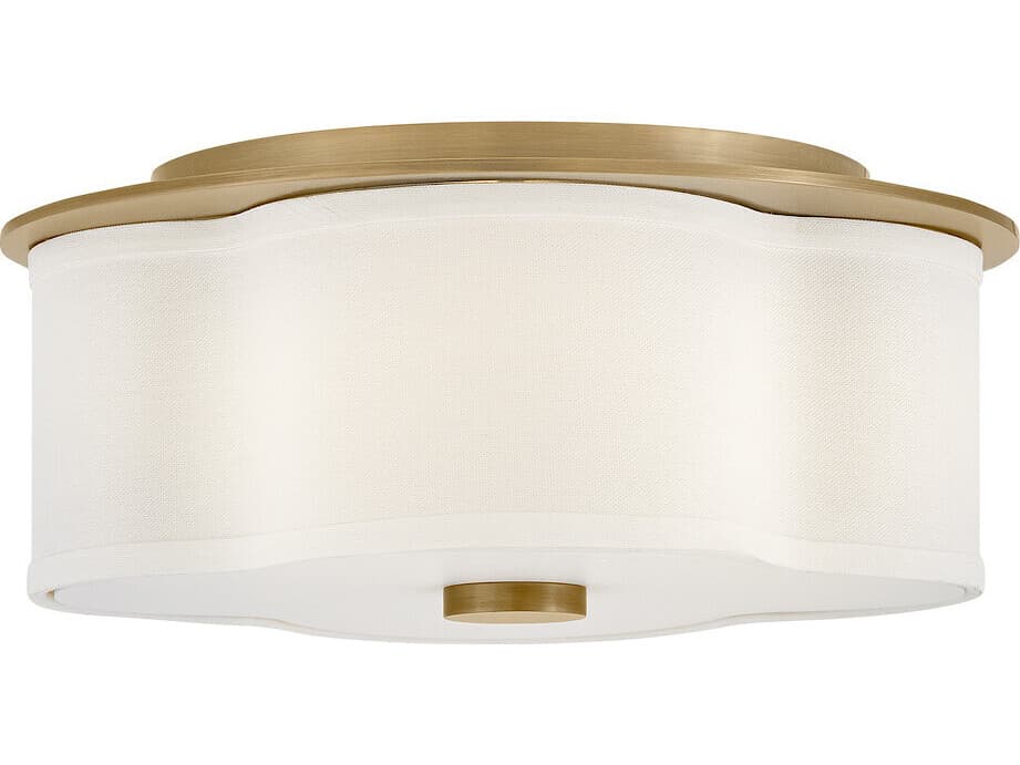 Hinkley Delaney 2-Light Heritage Brass Geometric Flush Mount