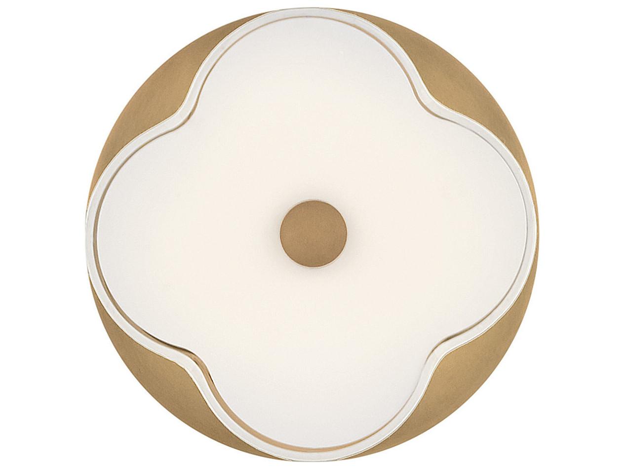 Hinkley Delaney 2-Light Heritage Brass Geometric Flush Mount