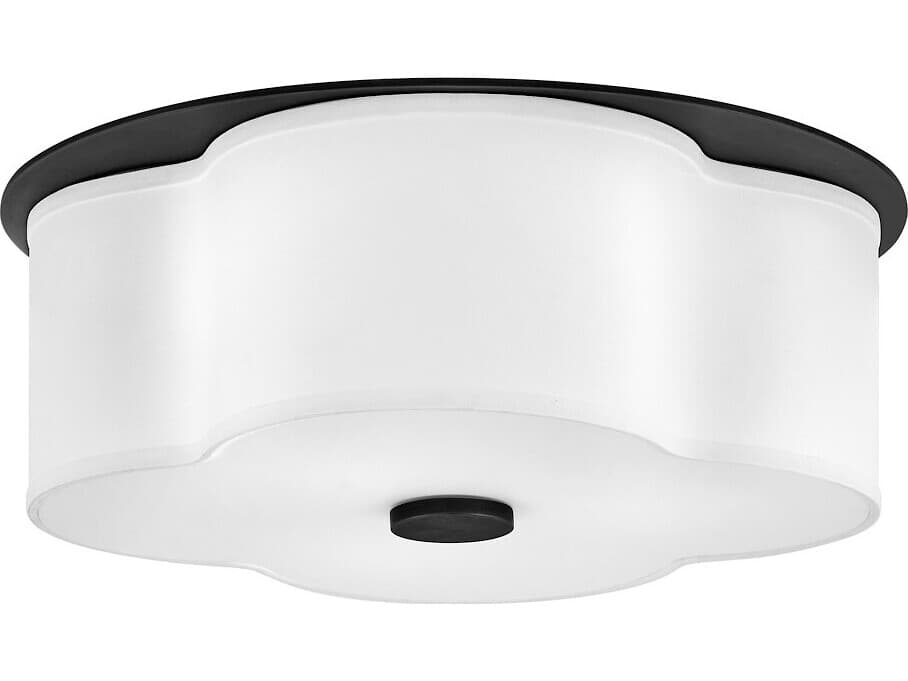 Hinkley Delaney 3-Light Black Geometric Flush Mount