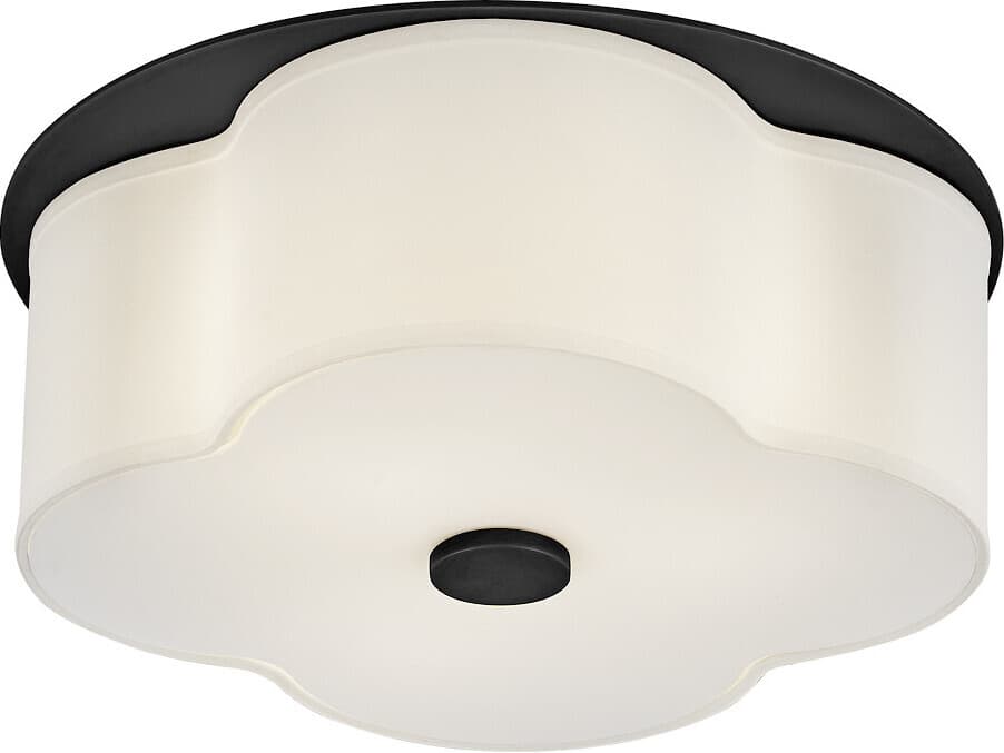 Hinkley Delaney 3-Light Black Geometric Flush Mount
