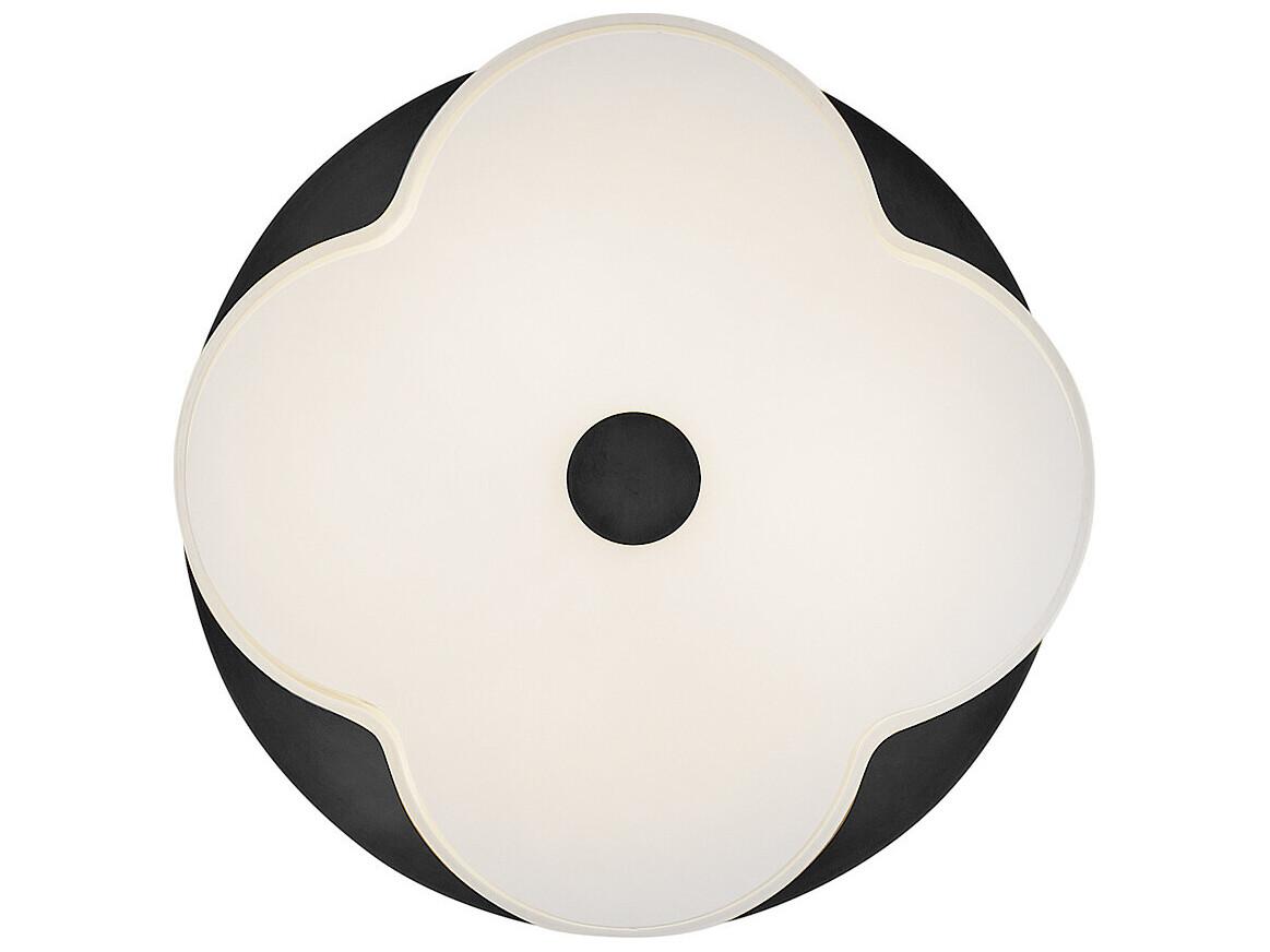Hinkley Delaney 3-Light Black Geometric Flush Mount
