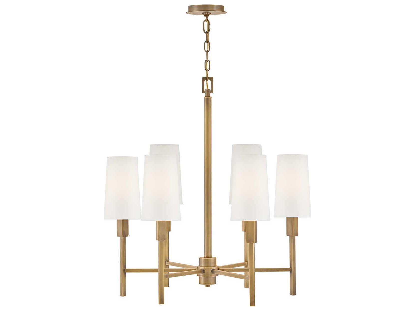 Hinkley Fenwick 6-Light Heritage Brass Chandelier