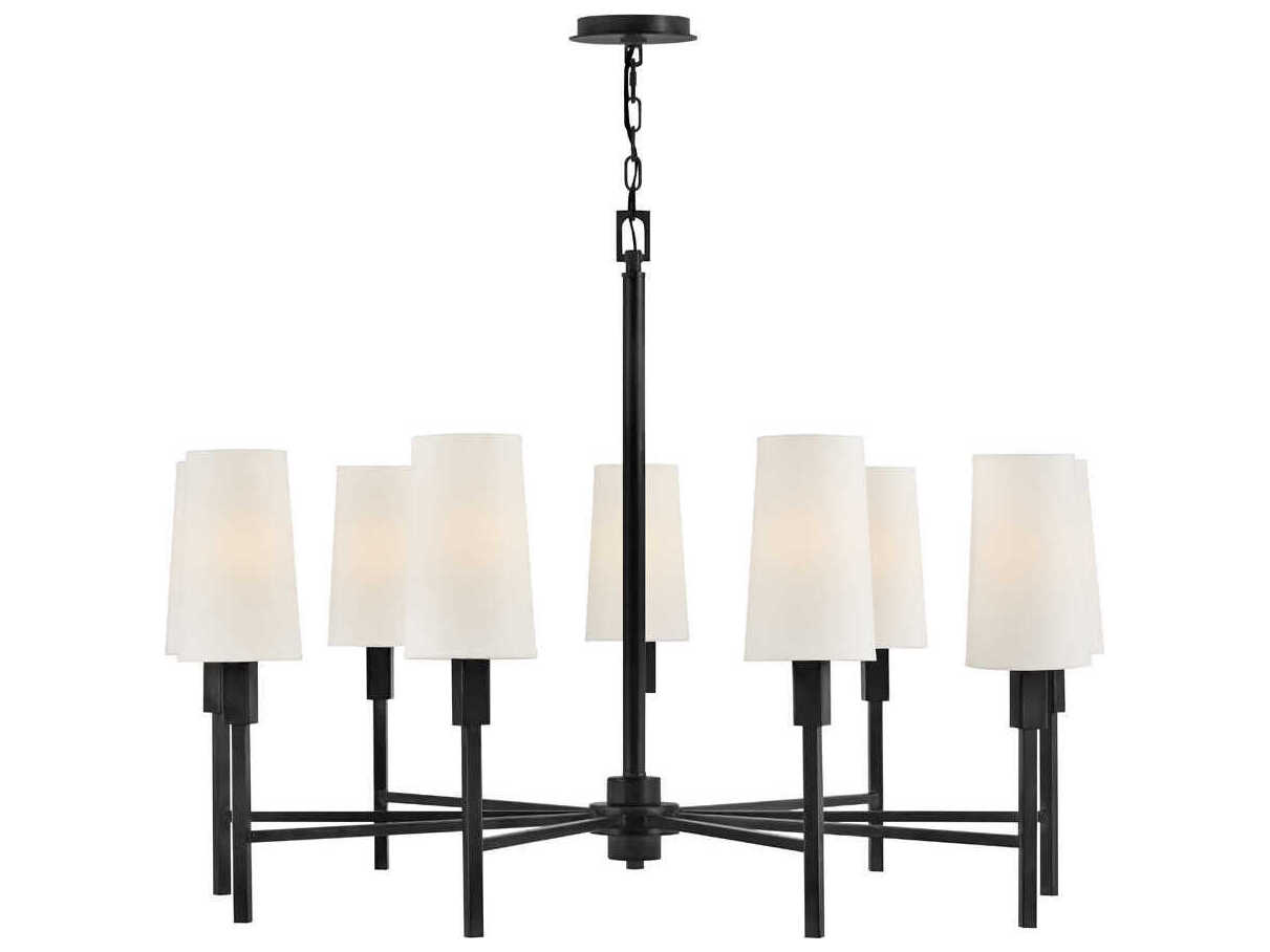 Hinkley Fenwick 9-Light Black Chandelier