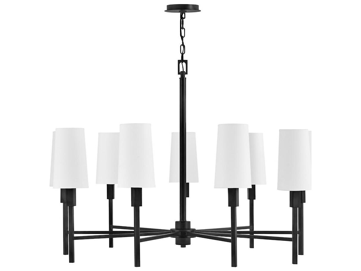 Hinkley Fenwick 9-Light Black Chandelier