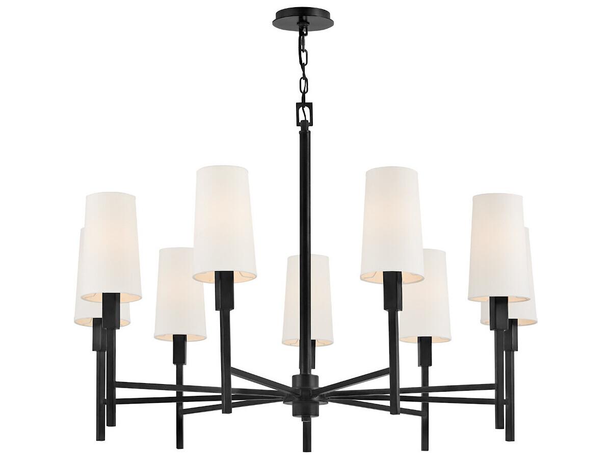 Hinkley Fenwick 9-Light Black Chandelier