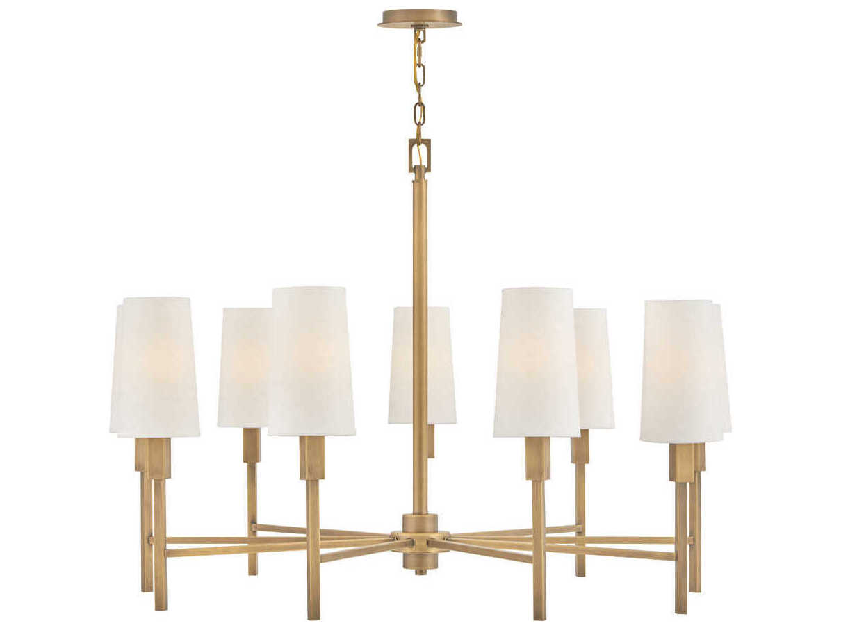 Hinkley Fenwick 9-Light Heritage Brass Chandelier