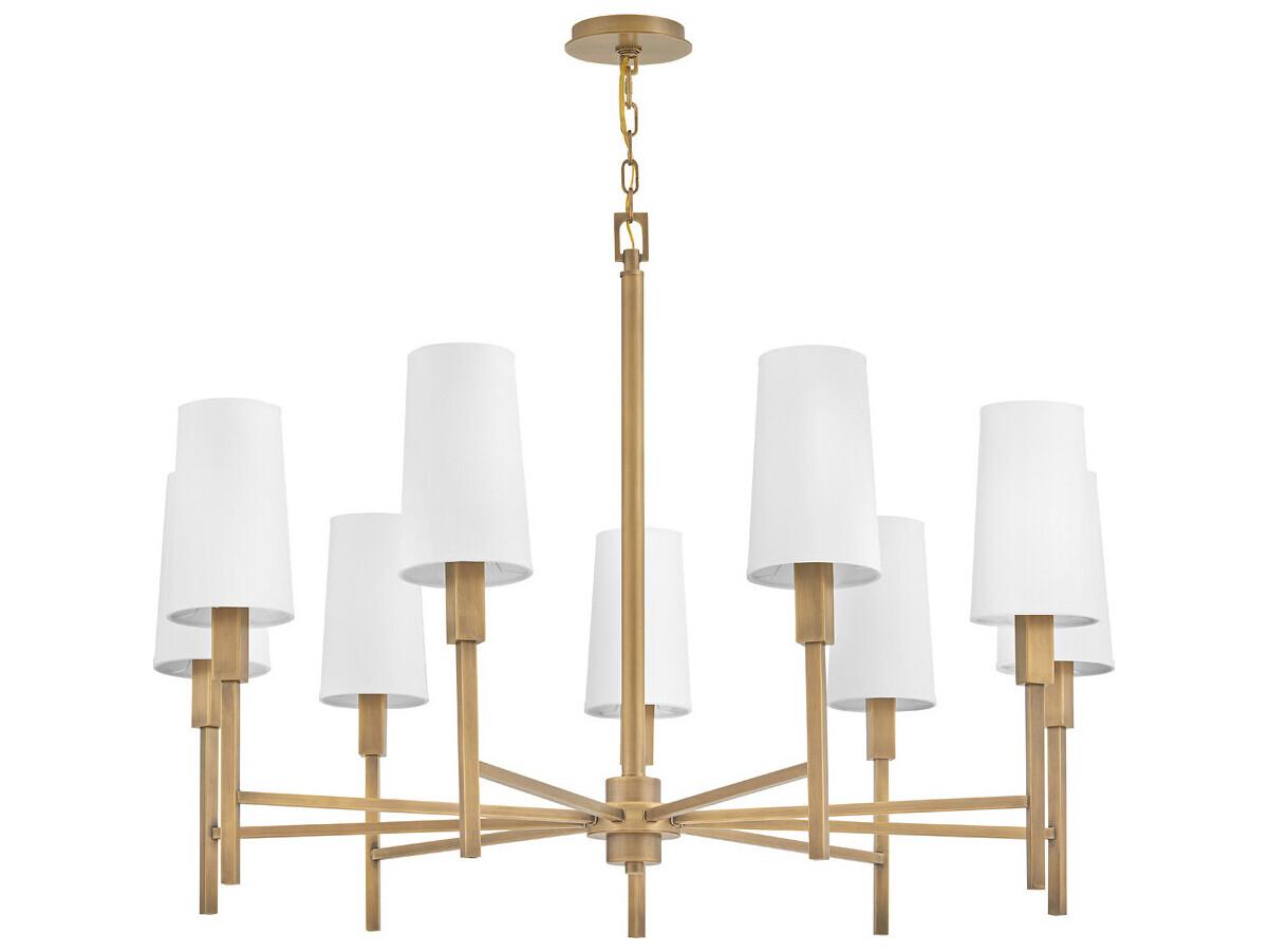 Hinkley Fenwick 9-Light Heritage Brass Chandelier
