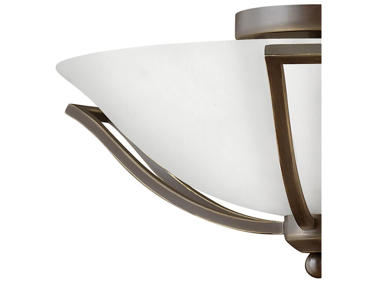 Hinkley Bolla 2-Light Olde Bronze Glass Bowl Semi Flush Mount