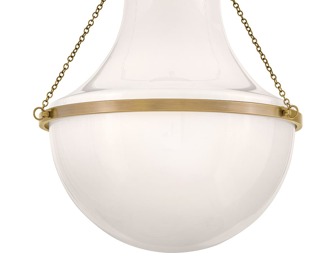 Hinkley Collins 1-Light Heritage Brass Semi Flush Mount