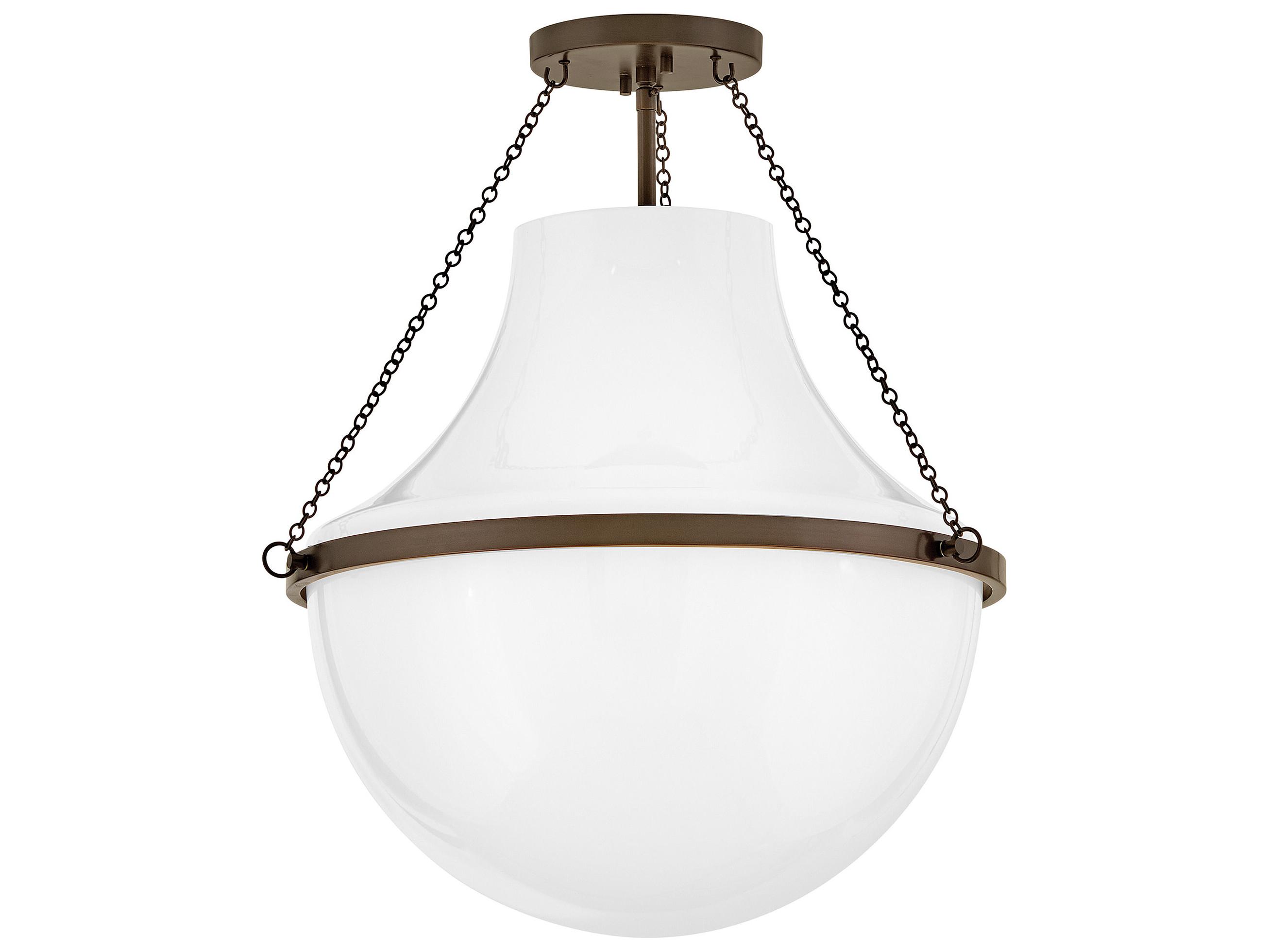 Hinkley Collins 1-Light Heritage Bronze Semi Flush Mount