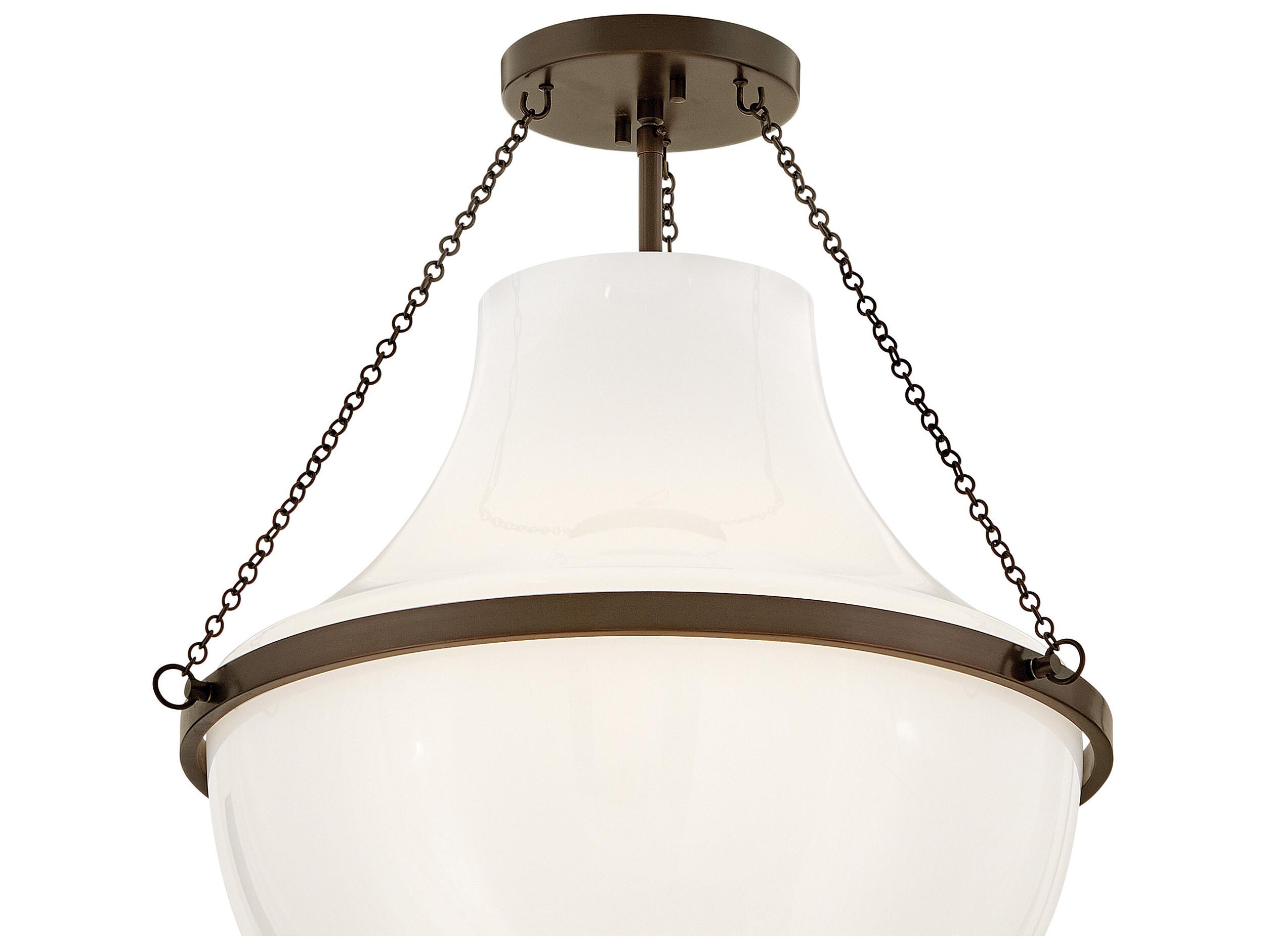 Hinkley Collins 1-Light Heritage Bronze Semi Flush Mount