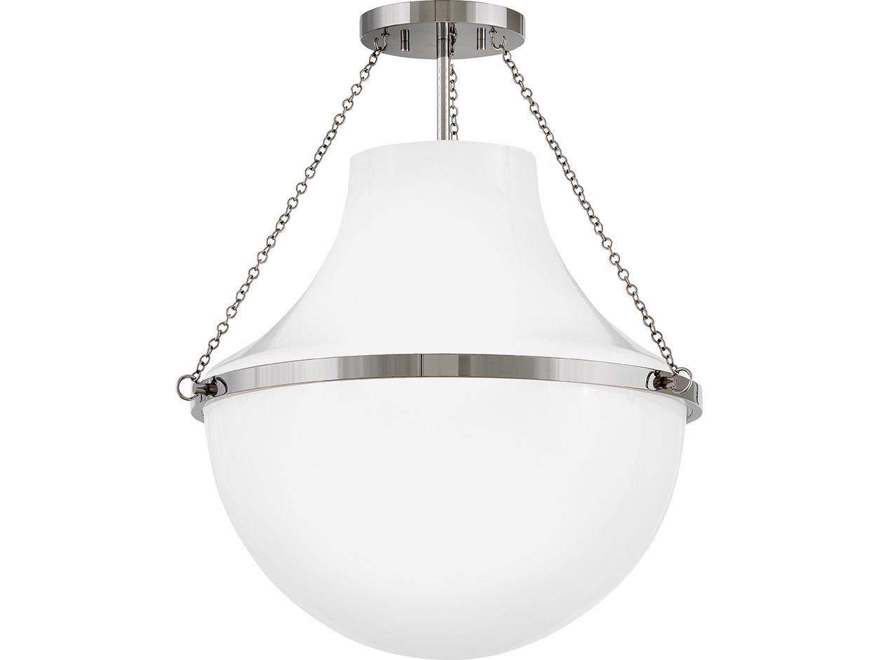 Hinkley Collins 1-Light Polished Nickel Semi Flush Mount
