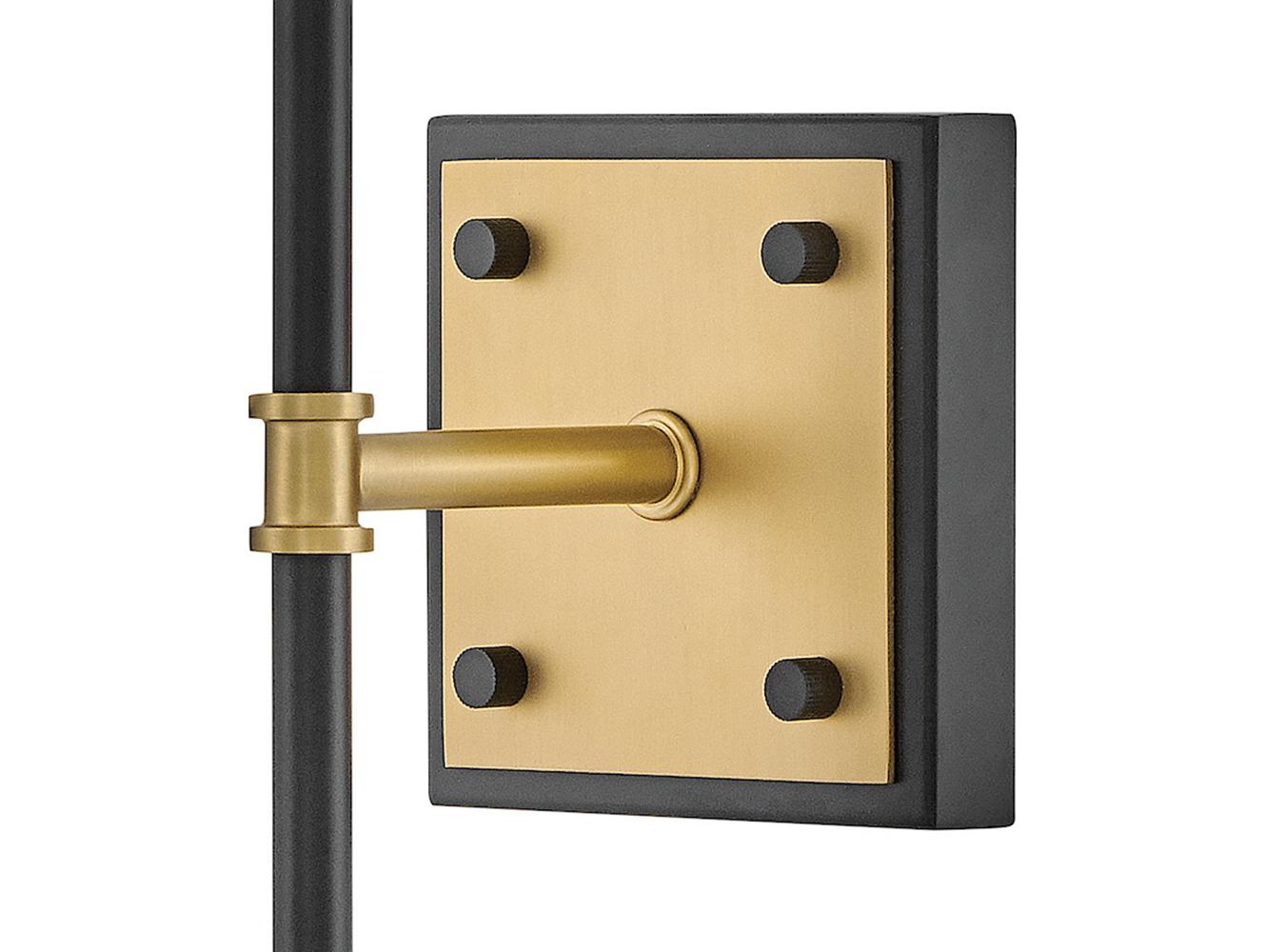 Hinkley Saunders 1-Light Black Lacquered Brass Wall Sconce