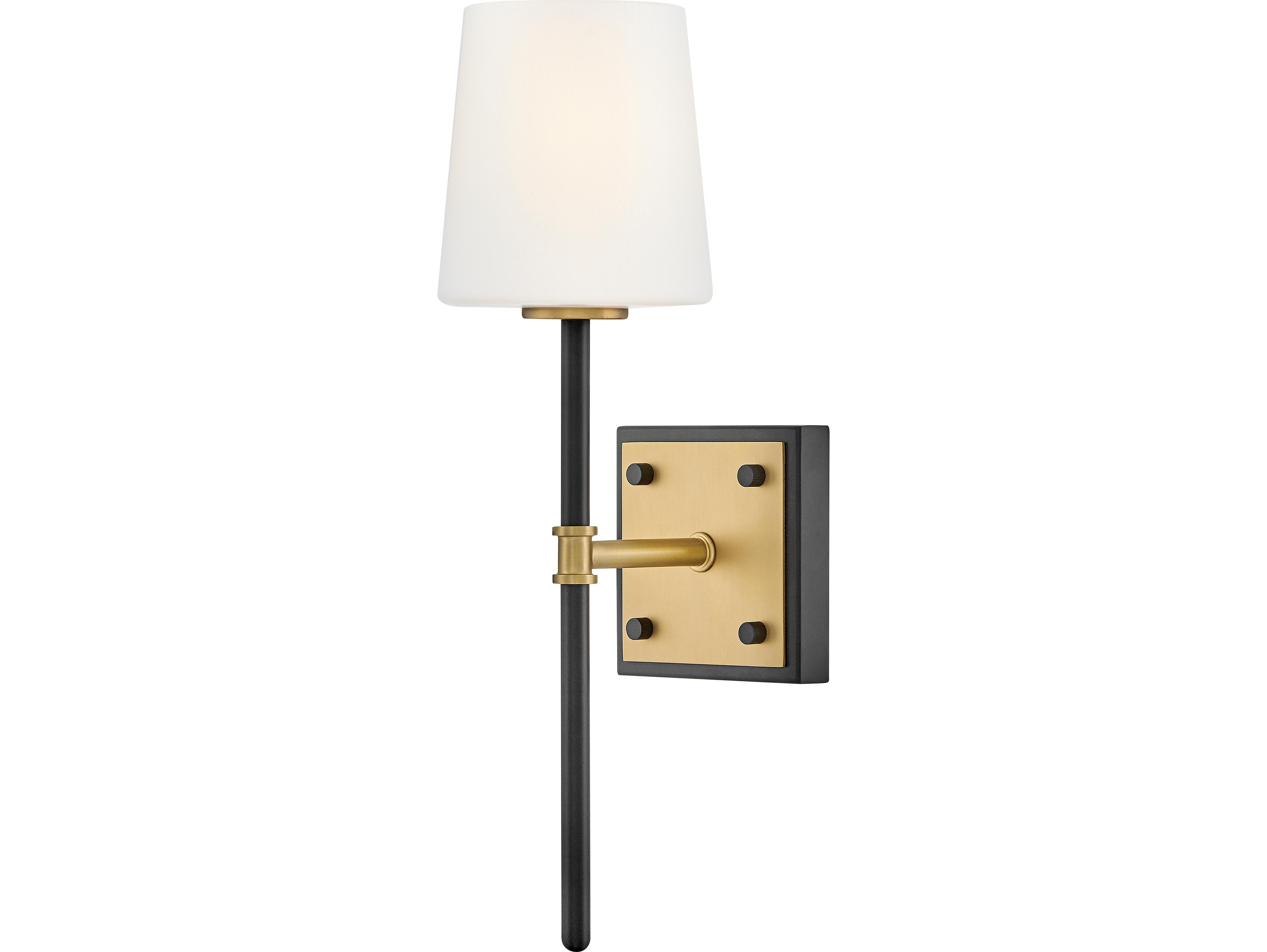 Hinkley Saunders 1-Light Black Lacquered Brass Wall Sconce