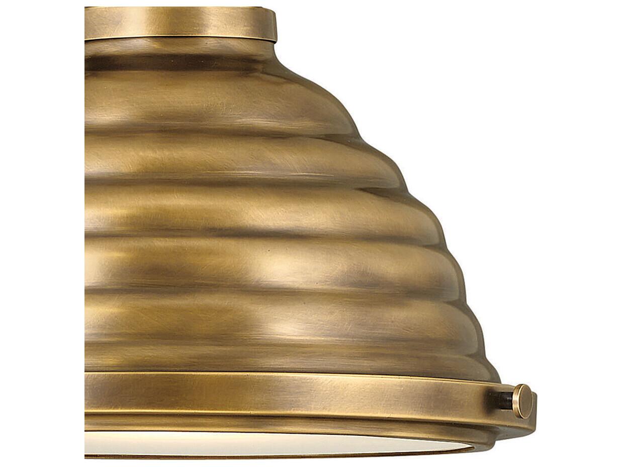 Hinkley Keating 1-Light Heritage Brass Bell Pendant