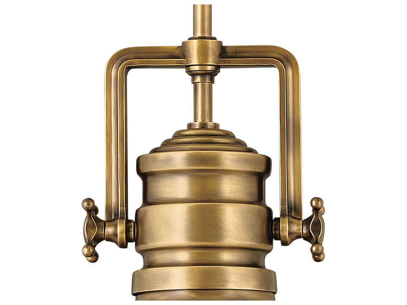 Hinkley Keating 1-Light Heritage Brass Bell Pendant