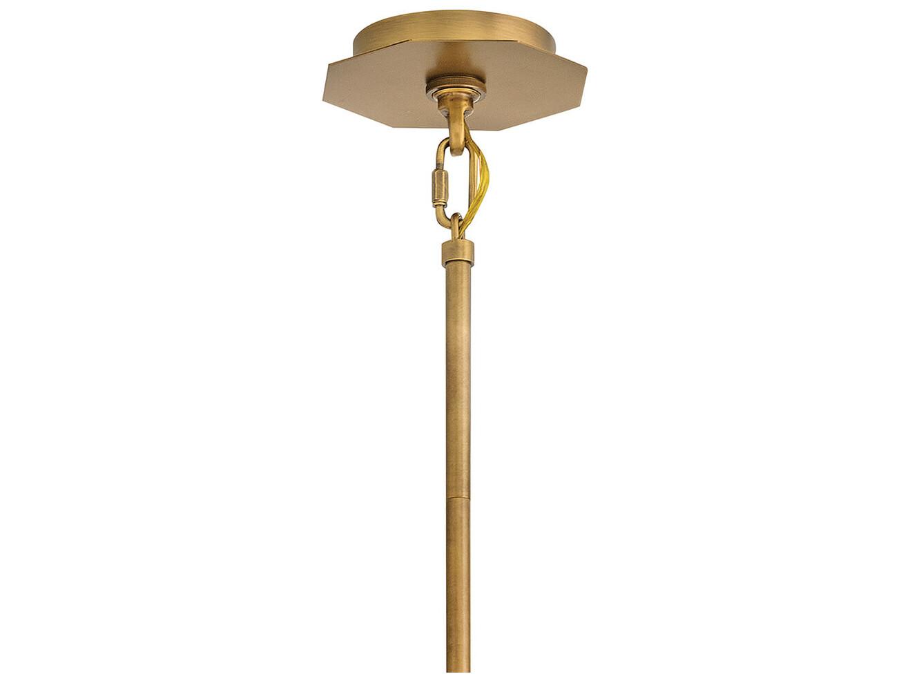 Hinkley Facet 12-Light Heritage Brass Geometric Tiered Chandelier