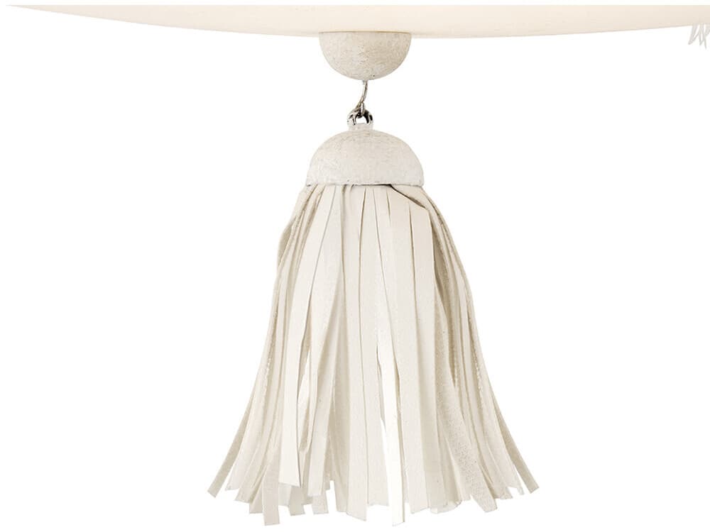 Hinkley Baya 4-Light Textured Plaster White Drum Tiered Semi Flush Mount