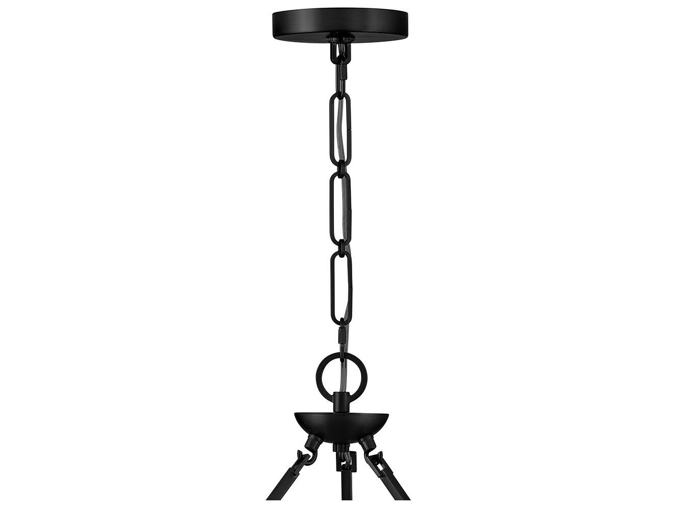 Hinkley Copley 9-Light Black Traditional Candelabra Chandelier