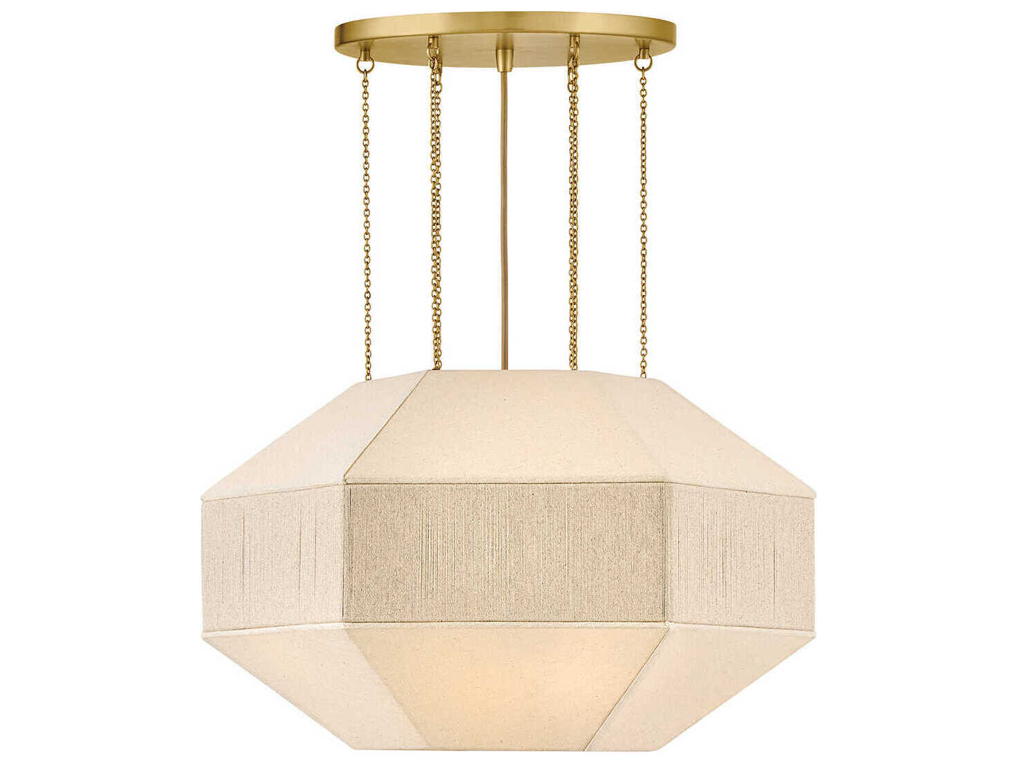 Hinkley Lyla 4-Light Lacquered Brass Geometric Chandelier