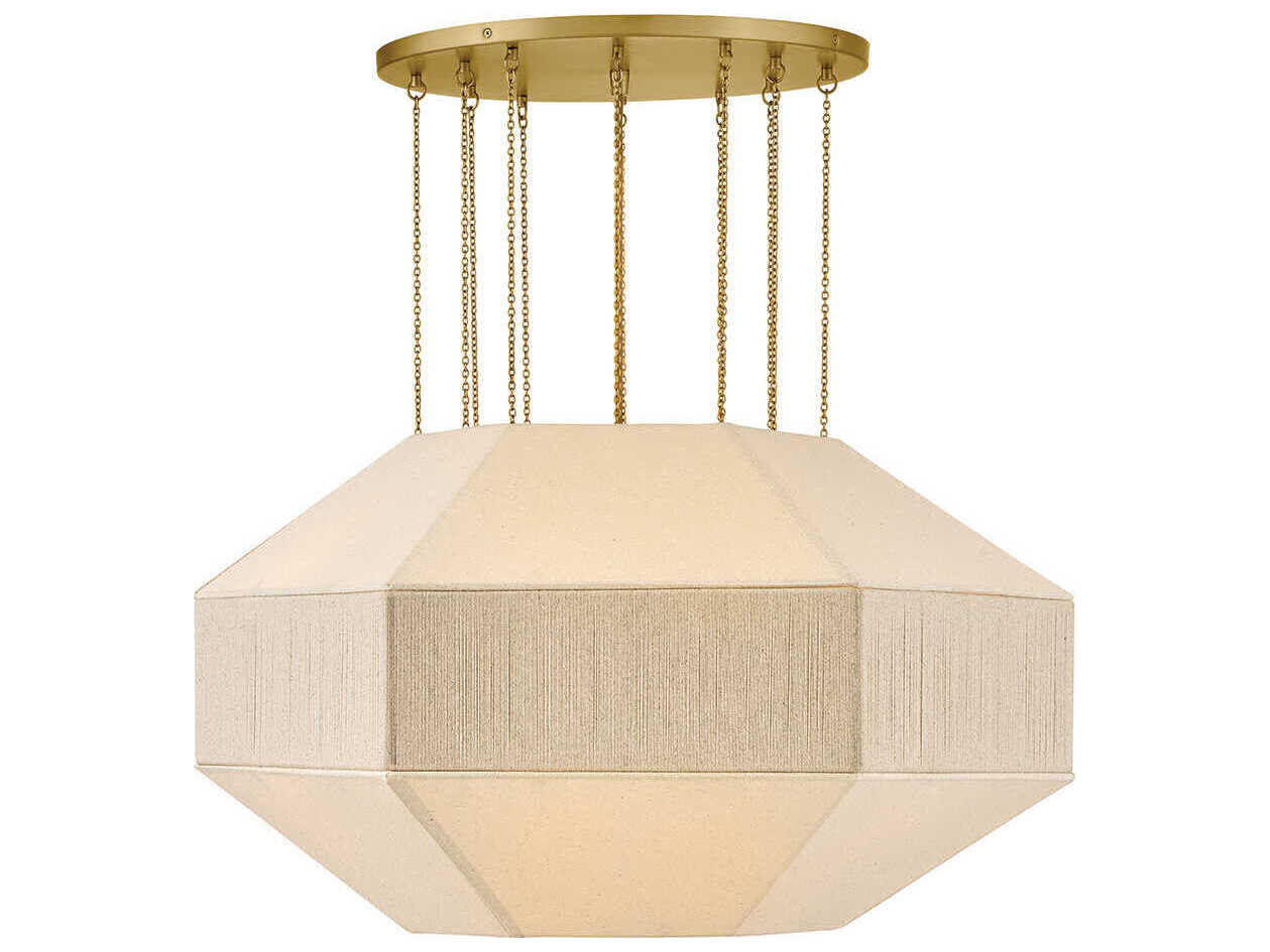 Hinkley Lyla 6-Light Lacquered Brass Geometric Chandelier