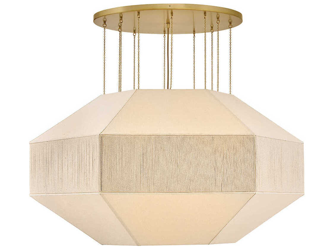 Hinkley Lyla 10-Light Lacquered Brass Geometric Chandelier