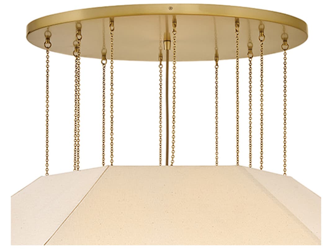 Hinkley Lyla 10-Light Lacquered Brass Geometric Chandelier