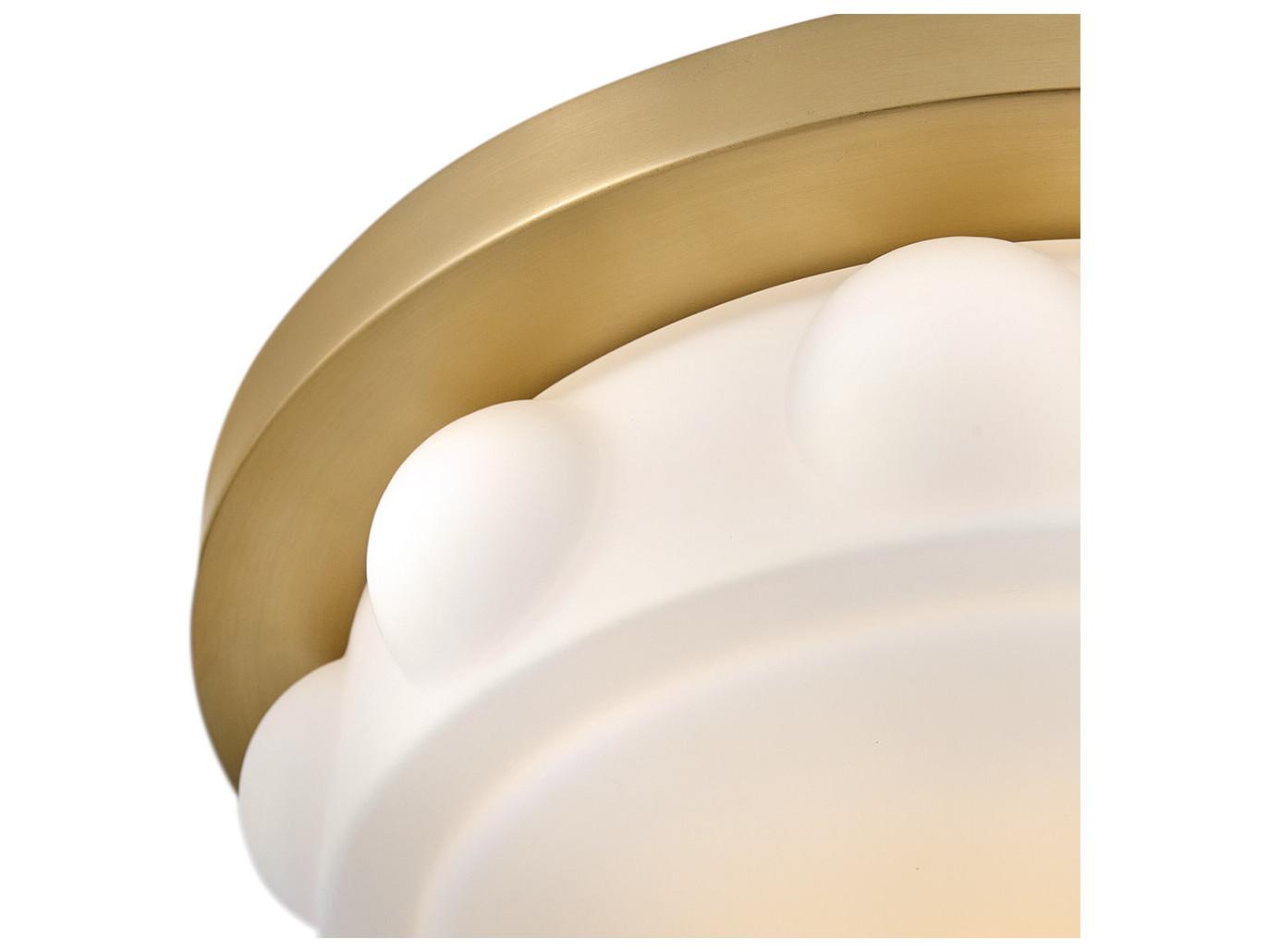 Hinkley Zoey Lacquered Brass Round Flush Mount