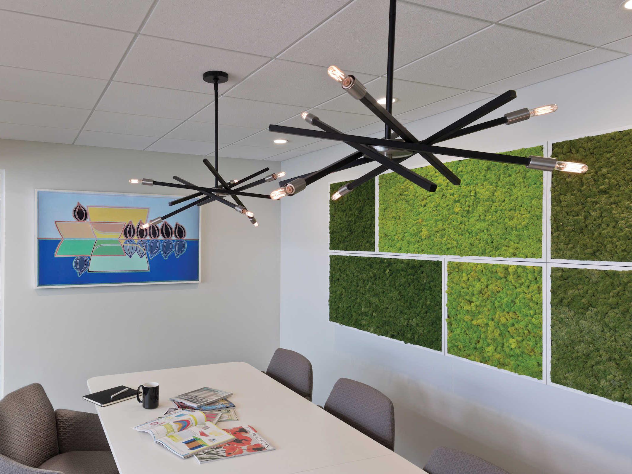 Hinkley Archer 6-Light Satin Black Candelabra Sputnik Chandelier