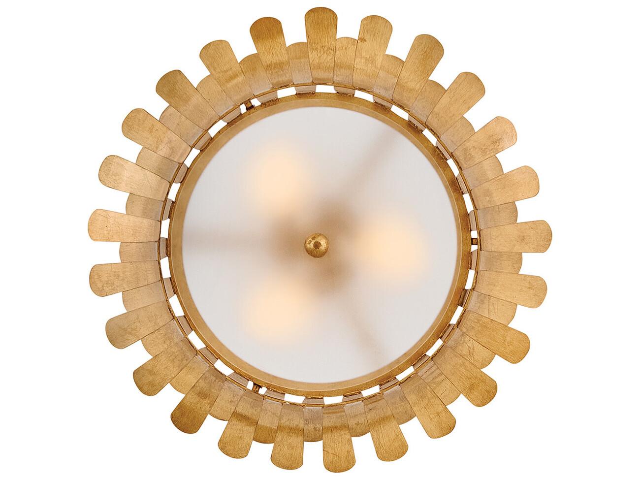 Hinkley Reina 3-Light Distressed Brass Semi Flush Mount