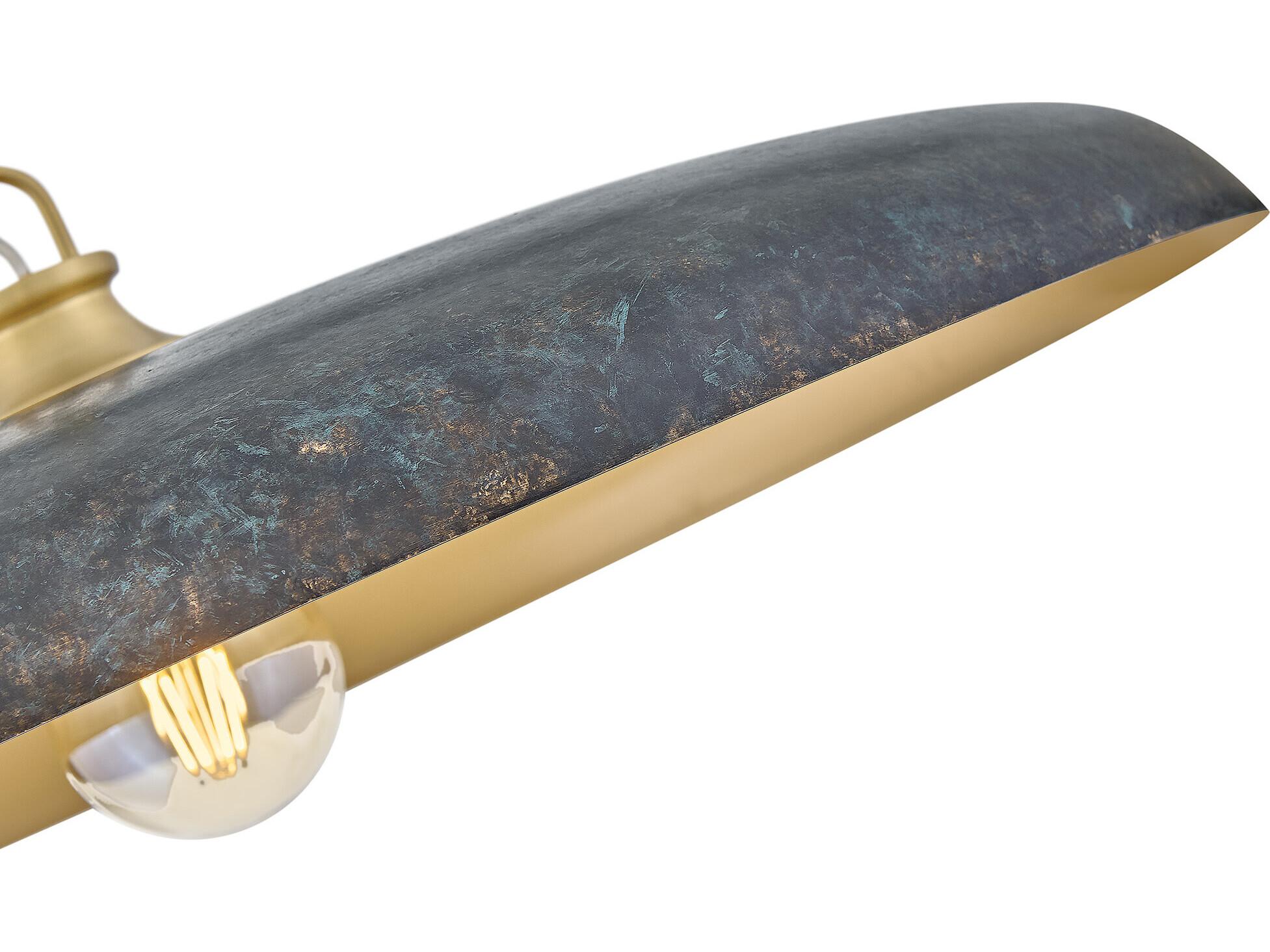 Hinkley Sadie 1-Light Lacquered Brass Antique Verdigris Gray Round Pendant