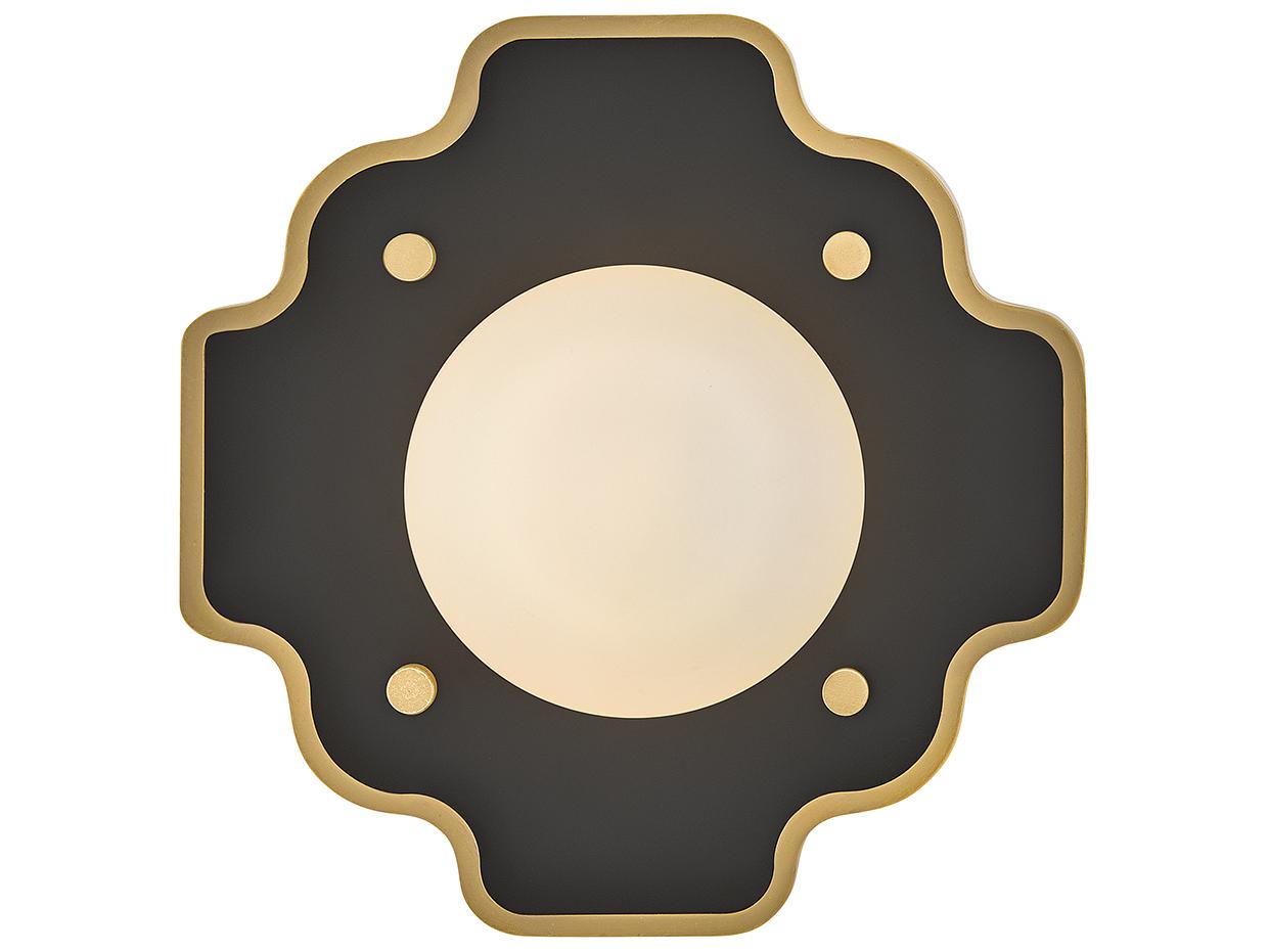 Hinkley Howe 1-Light Gloss Black Heritage Brass Wall Sconce