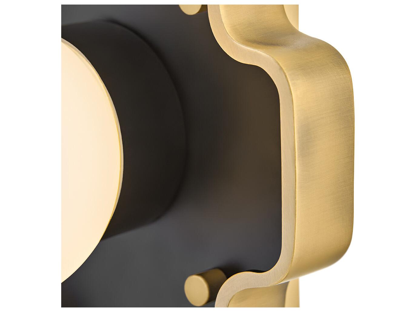 Hinkley Howe 1-Light Gloss Black Heritage Brass Wall Sconce