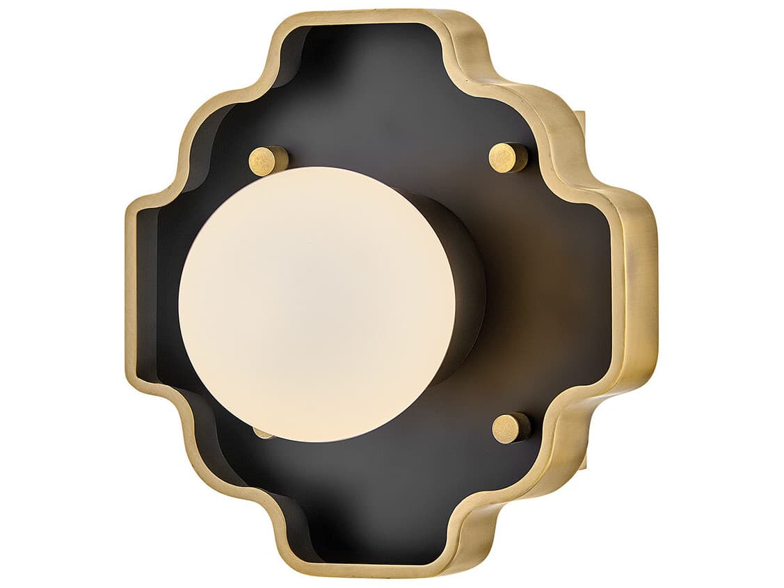 Hinkley Howe 1-Light Gloss Black Heritage Brass Wall Sconce